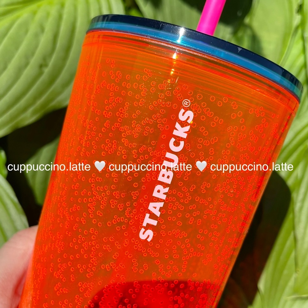 🫧LAST SET🫧Starbucks Summer 2023 Lime & Tangerine Bubbleseed Infused Tumblers - Picture 10 of 12